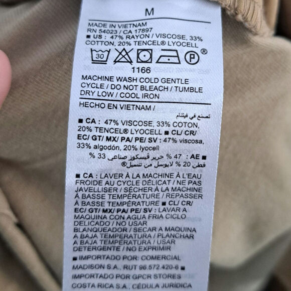 Old Navy Extra High Rise Taylor Straight Trouser Pants Tan Cargo Women's Medium - Picture 7 of 7